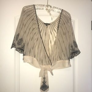 Black Label Flutter Sleeve Top